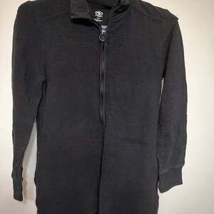 Athletic Works Women’s/Girls Full Zip  Long Sweatshirt Black M (8-10)